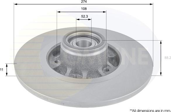 Comline ADC3009 - Тормозной диск autosila-amz.com