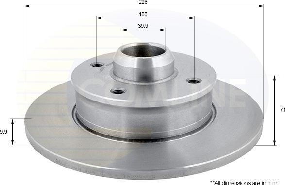 Comline ADC3007 - Тормозной диск autosila-amz.com