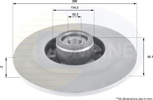 Comline ADC3014 - Тормозной диск autosila-amz.com