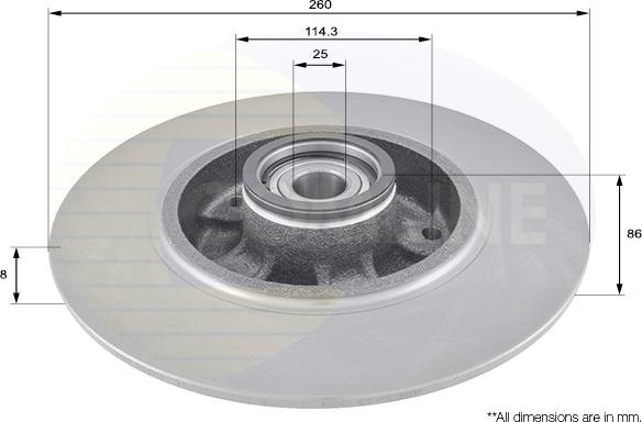 Comline ADC3015 - Тормозной диск autosila-amz.com