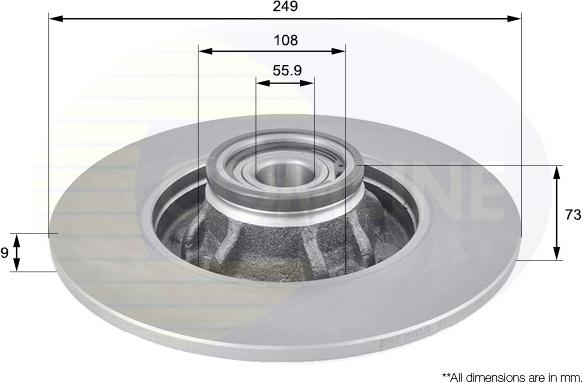 Comline ADC3018 - Тормозной диск autosila-amz.com