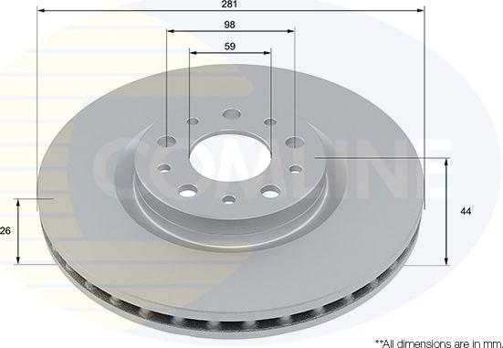 Comline ADC2974V - Тормозной диск autosila-amz.com