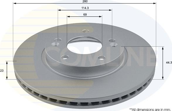 Comline ADC2417V - Тормозной диск autosila-amz.com