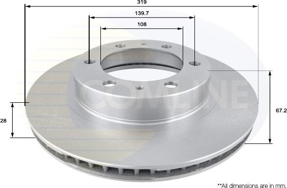 Comline ADC2509V - Тормозной диск autosila-amz.com