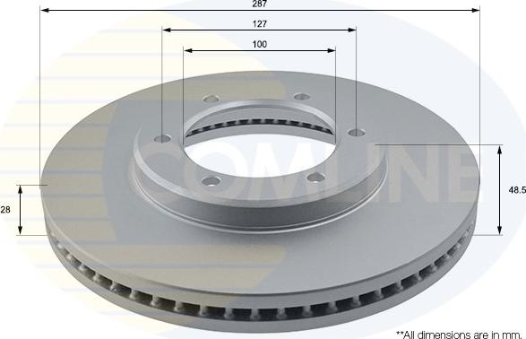 Comline ADC2512V - Тормозной диск autosila-amz.com