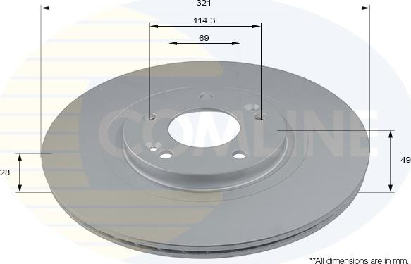 Comline ADC2845V - Тормозной диск autosila-amz.com