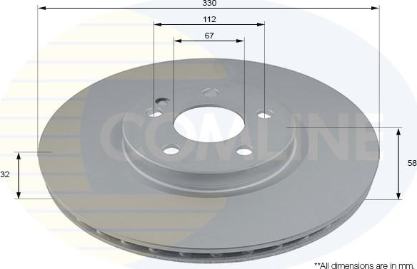 Comline ADC2817V - Тормозной диск autosila-amz.com