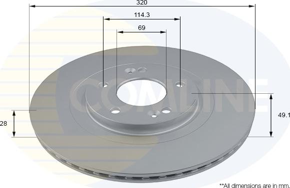 Comline ADC2825V - Тормозной диск autosila-amz.com