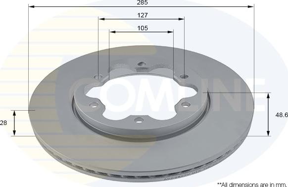 Comline ADC2827V - Тормозной диск autosila-amz.com