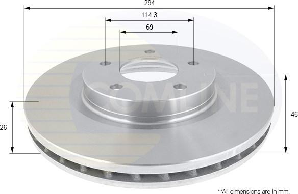 Comline ADC2318V - Тормозной диск autosila-amz.com