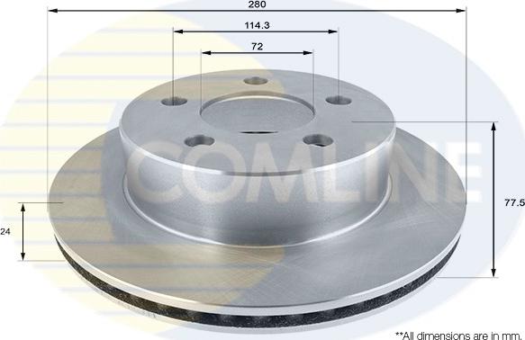 Comline ADC2327V - Тормозной диск autosila-amz.com