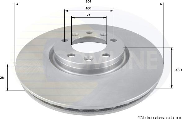 Comline ADC2711V - Тормозной диск autosila-amz.com