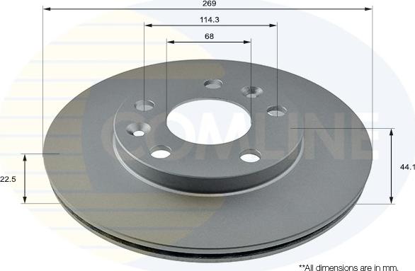 Comline ADC2730V - Тормозной диск autosila-amz.com