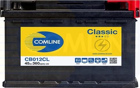 Comline CB012CL - Стартерная аккумуляторная батарея, АКБ autosila-amz.com
