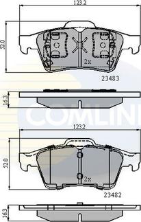 Comline CBP0946 - Тормозные колодки, дисковые, комплект autosila-amz.com