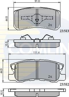 Comline CBP0905 - Тормозные колодки, дисковые, комплект autosila-amz.com