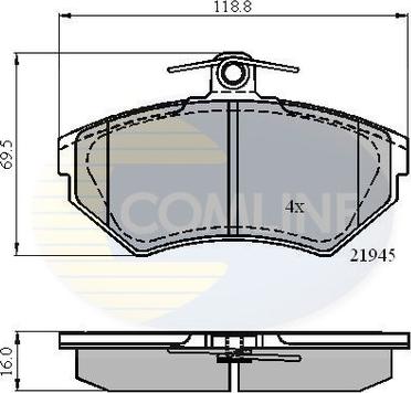 Comline CBP0989 - Тормозные колодки, дисковые, комплект autosila-amz.com