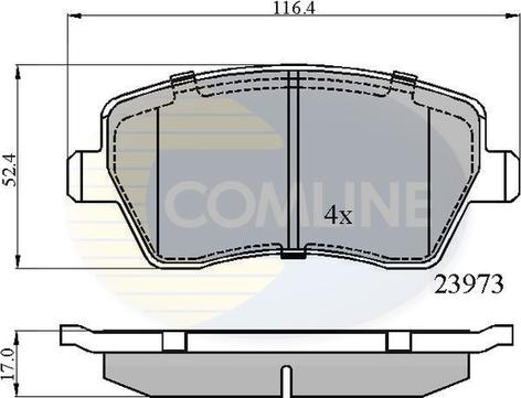 Comline CBP0984 - Тормозные колодки, дисковые, комплект autosila-amz.com