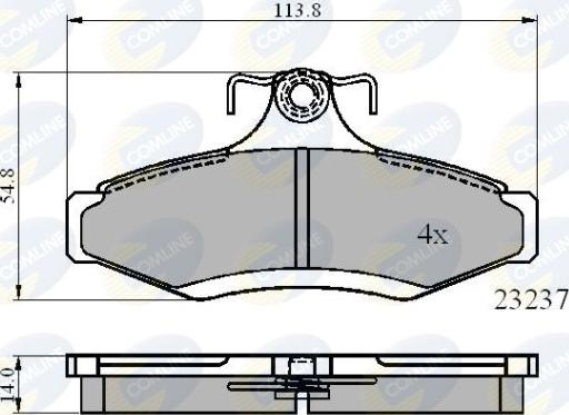 Comline CBP0495 - Тормозные колодки, дисковые, комплект autosila-amz.com