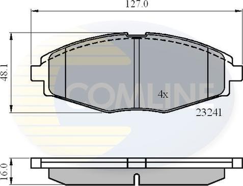 Comline CBP0486 - Тормозные колодки, дисковые, комплект autosila-amz.com