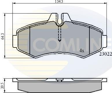 Comline CBP0480 - Тормозные колодки, дисковые, комплект autosila-amz.com