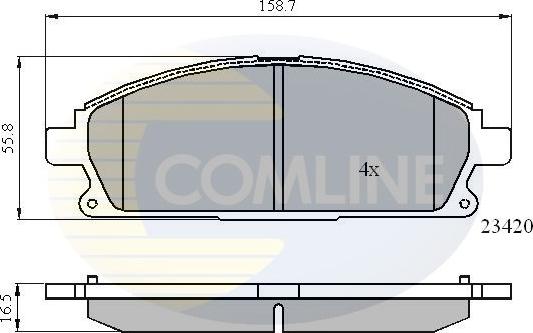 Comline CBP0591 - Тормозные колодки, дисковые, комплект autosila-amz.com