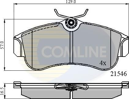 Comline CBP0566 - Тормозные колодки, дисковые, комплект autosila-amz.com