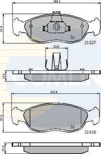 Comline CBP0570 - Тормозные колодки, дисковые, комплект autosila-amz.com