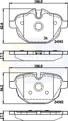 Comline CBP06092 - Тормозные колодки, дисковые, комплект autosila-amz.com