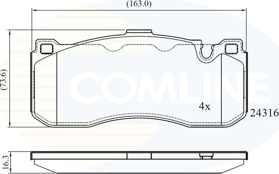 Comline CBP06005 - Тормозные колодки, дисковые, комплект autosila-amz.com