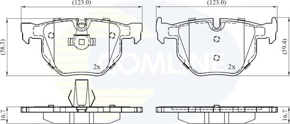 Comline CBP06001 - Тормозные колодки, дисковые, комплект autosila-amz.com