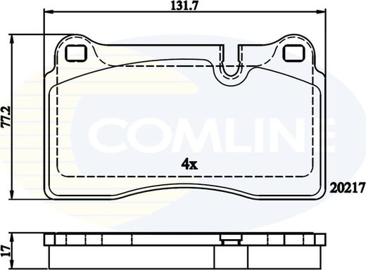 Comline CBP06030 - Тормозные колодки, дисковые, комплект autosila-amz.com