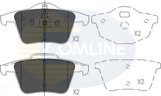 Comline CBP06027 - Тормозные колодки, дисковые, комплект autosila-amz.com