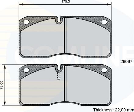 Comline CBP06107 - Тормозные колодки, дисковые, комплект autosila-amz.com