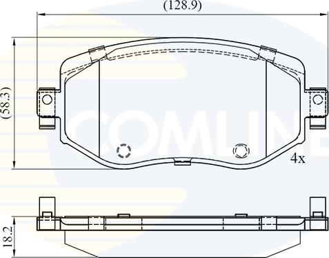 Comline CBP06125 - Тормозные колодки, дисковые, комплект autosila-amz.com