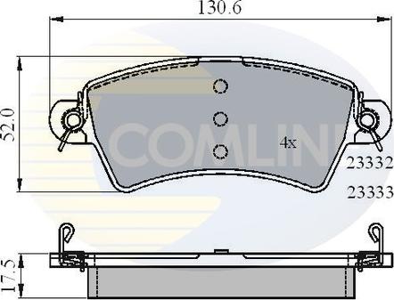 Comline CBP01549 - Тормозные колодки, дисковые, комплект autosila-amz.com