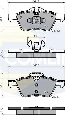 Comline CBP01548 - Тормозные колодки, дисковые, комплект autosila-amz.com