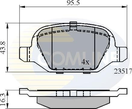 Comline CBP01559 - Тормозные колодки, дисковые, комплект autosila-amz.com