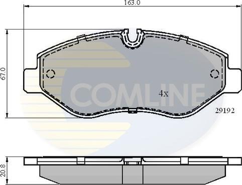 Comline CBP01555 - Тормозные колодки, дисковые, комплект autosila-amz.com