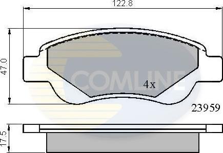Comline CBP01552 - Тормозные колодки, дисковые, комплект autosila-amz.com