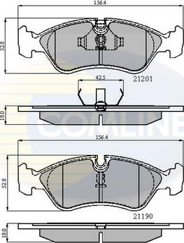 Comline CBP0150 - Тормозные колодки, дисковые, комплект autosila-amz.com