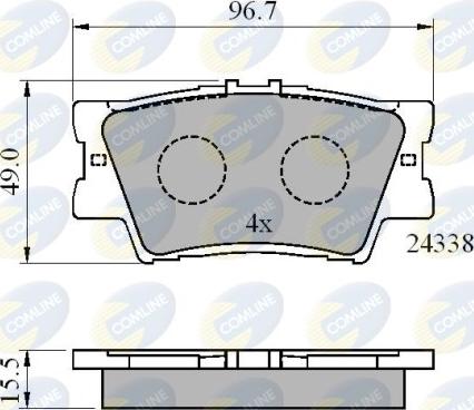 Comline CBP01581 - Тормозные колодки, дисковые, комплект autosila-amz.com