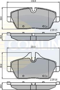 Comline CBP01531 - Тормозные колодки, дисковые, комплект autosila-amz.com