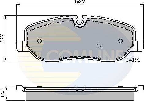 Comline CBP01533 - Тормозные колодки, дисковые, комплект autosila-amz.com