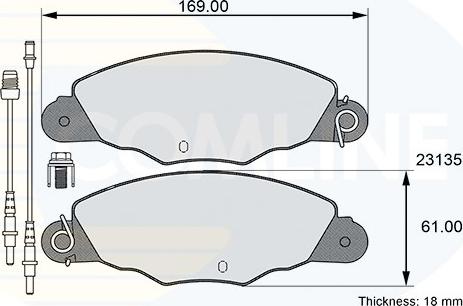 Comline CBP01526 - Тормозные колодки, дисковые, комплект autosila-amz.com