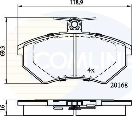 Comline CBP0152 - Тормозные колодки, дисковые, комплект autosila-amz.com