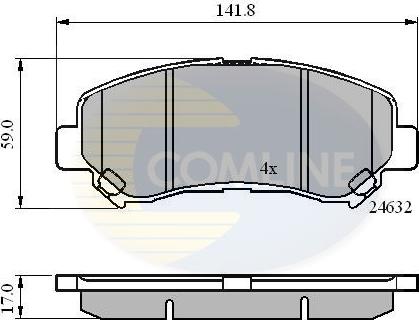 Comline CBP01577 - Тормозные колодки, дисковые, комплект autosila-amz.com