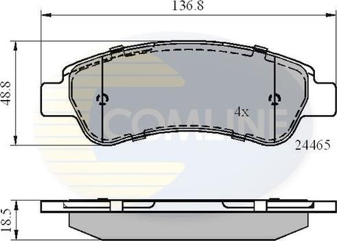 Comline CBP01604 - Тормозные колодки, дисковые, комплект autosila-amz.com