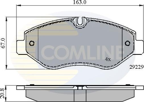 Comline CBP01616 - Тормозные колодки, дисковые, комплект autosila-amz.com