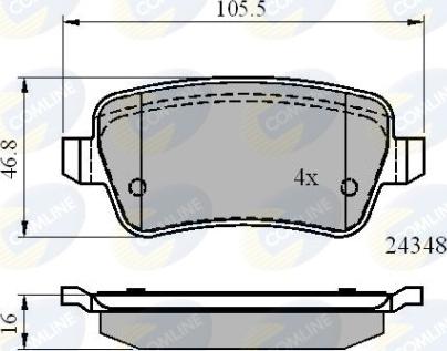 Comline CBP01630 - Тормозные колодки, дисковые, комплект autosila-amz.com